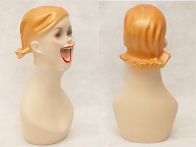 Big Smile Style Female Mannequin Head